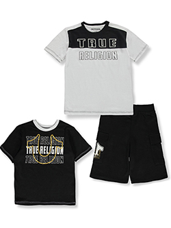 True Religion Boys' 3-Piece Buddha Shorts Set Outfit