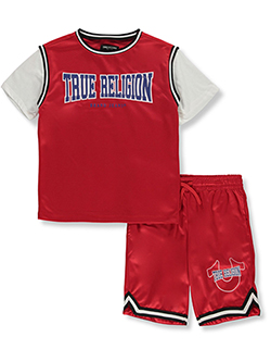 True Religion Boys' 2-Piece Basketball Shorts Set Outfit
