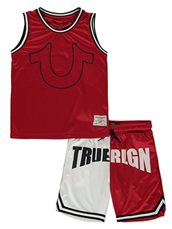 True Religion Boys' 2-Piece Basketball Shorts Set Outfit