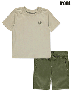 True Religion Boy's 3-Piece Shorts Set Outfit