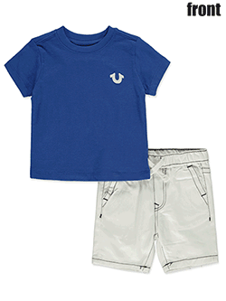True Religion Baby Boys' 2-Piece Horseshoe Shorts Set Outfit