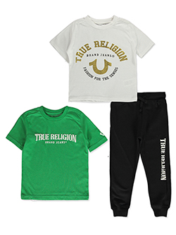 True Religion Boys' Three-Piece Set with Tees and Joggers