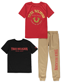 True Religion Boys' Three-Piece Set with Tees and Joggers
