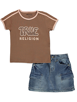 Girls' True Religion Graphic Tee and Cargo Skirt Set