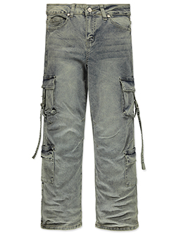 VIP Jeans Girls' Cargo Utility Jeans