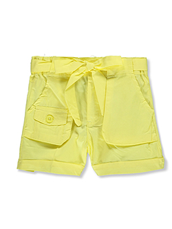 Chillipop Girls' Stretch Poplin Cargo Shorts