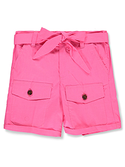 Chillipop Girls' Stretch Poplin Cargo Shorts