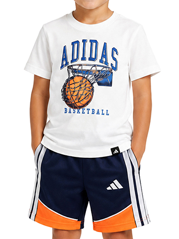 Adidas Boys' 2-Piece Basketball Shorts Set Outfit - CookiesKids.com