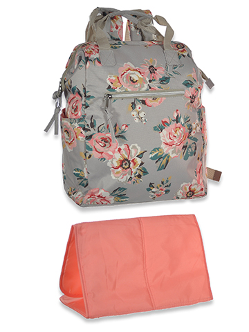 Baby Essentials Baby Girls' 7-Pocket Diaper Backpack - CookiesKids.com