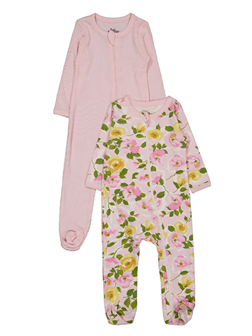 Baby Essentials Girls' Two-Piece Long-Sleeve Footie Set - CookiesKids.com