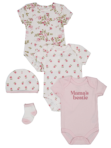 Girls' Floral Bodysuit and Accessory Set - CookiesKids.com