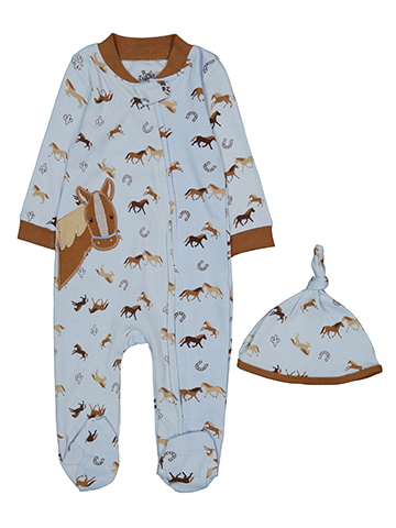 Baby Essentials Boys' Western Footie and Hat Set - CookiesKids.com