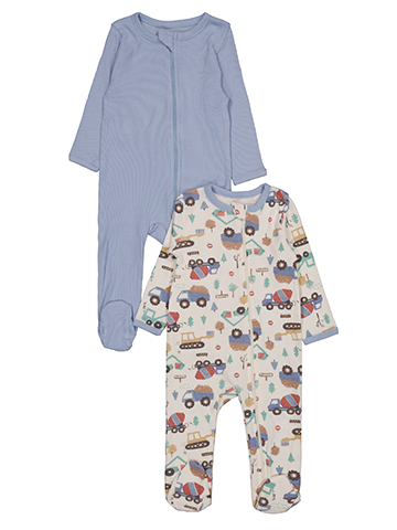 Baby Essentials Boys' 2-Piece Construction Sleeper Set - CookiesKids.com