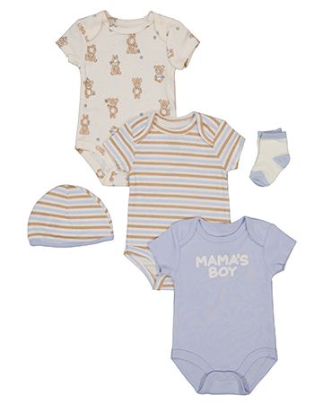 Boys' Baby Essentials Bodysuit Set with Hat and Socks - CookiesKids.com