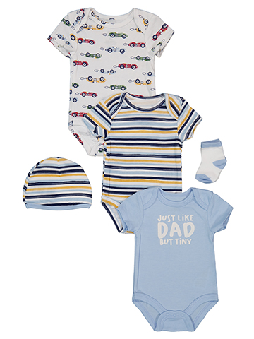 Boys' 4-Piece Bodysuits, Hat, and Socks Set - CookiesKids.com