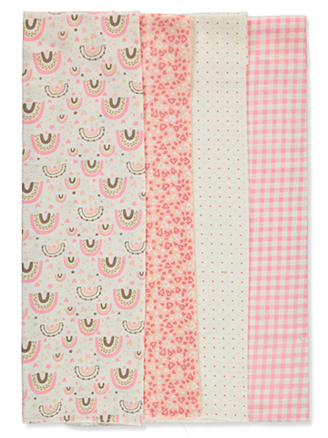 Duck Duck Goose Baby Girls' 4-Pack Receiving Blankets - CookiesKids.com