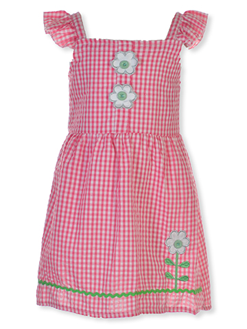 Real Love Girls' Seersucker Flower Dress - CookiesKids.com