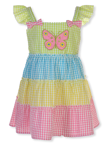 Real Love Girls' Seersucker Flower Dress - CookiesKids.com