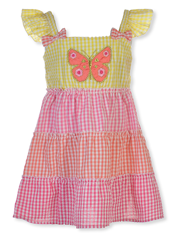 Real Love Girls' Seersucker Flower Dress - CookiesKids.com