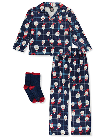PJs & Presents Boys' 3-Piece Coat Holiday Pajamas Set - CookiesKids.com