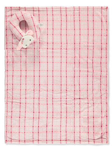 Duck Duck Goose Baby Girls' 2-Piece Baby Blanket With Neck Pillow - CookiesKids.com