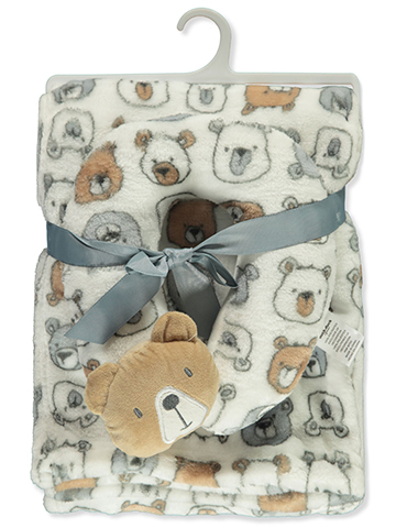 Duck Duck Goose Baby Boys' 2-Piece Baby Blanket With Neck Pillow - CookiesKids.com