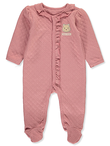 Duck Duck Baby Girls' Quilted Footed Coveralls - CookiesKids.com