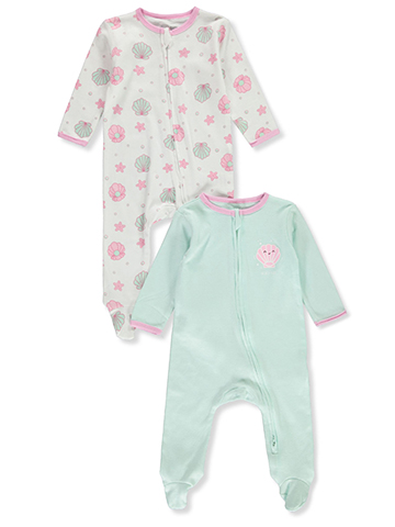 Duck Duck Goose Baby Girls' 2-Pack Ocean Bodysuits - CookiesKids.com