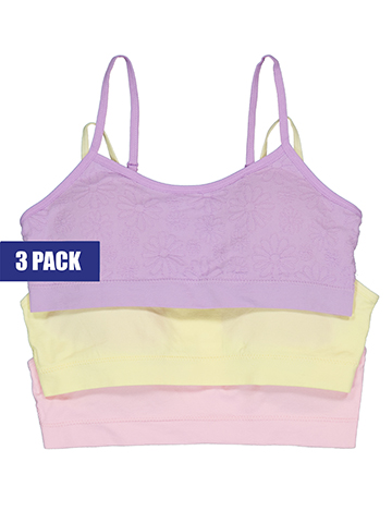 Girls' Wireless Training Bras 3-Pack - CookiesKids.com