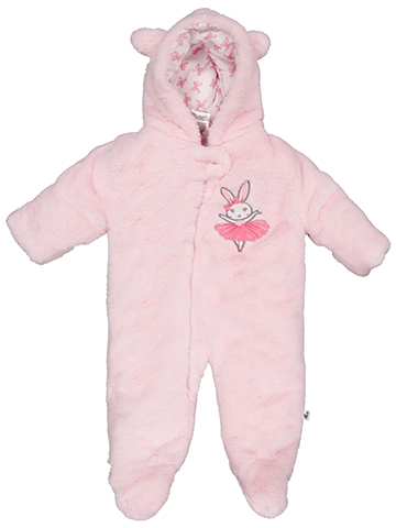 Duck Duck Goose Baby Girls' Fuzzy Bunny Ballerina Coverall - CookiesKids.com