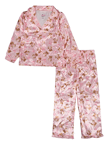 Delia's Girls' All-Over Teddy Bear Ribbon Print Pajama Set - CookiesKids.com