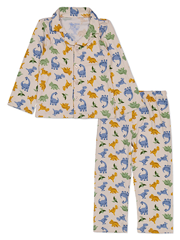 Mon Petit Boys' Dinosaur Pajama Set Two-Piece - CookiesKids.com