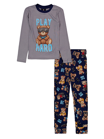 Quad Seven Boys' Play Hard Graphic Tee and Pajama Pants Set - CookiesKids.com