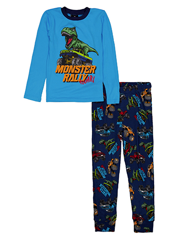 Quad Seven Boys' T-Rex Monster Rally Truck Pajama Set - CookiesKids.com