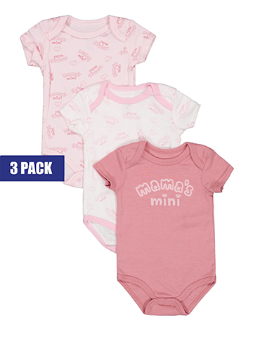 Mama's Mini Baby Girls' 3-Pack Bodysuits Set - CookiesKids.com