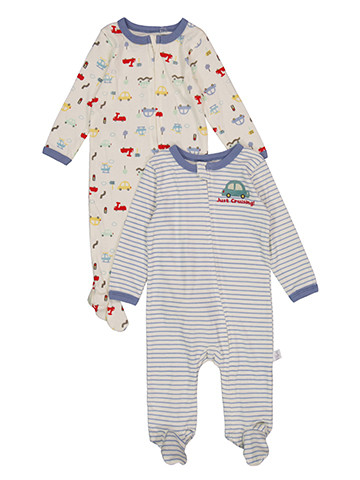 Duck Duck Goose Baby Boys' Two-Pack Zip-Up Footie Coveralls Set - CookiesKids.com