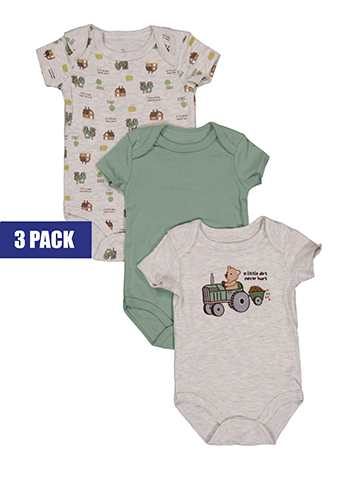 Duck Duck Goose Boys' 3-Pack Short Sleeve Bodysuits - CookiesKids.com
