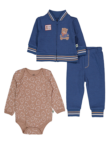 Millie & Myles Baby Boys' Three-Piece Jacket Joggers and Bodysuit Set - CookiesKids.com