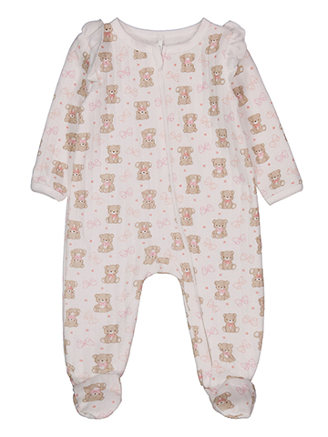 Duck Duck Goose Baby Girls' Teddy Bear Footie Pajamas - CookiesKids.com