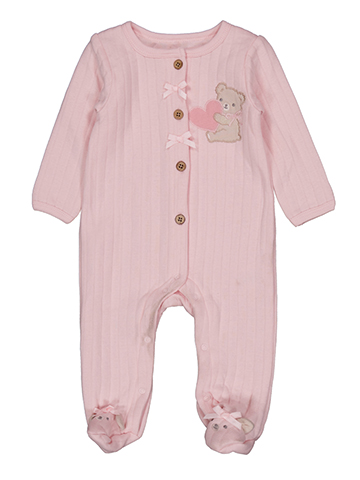 Duck Duck Goose Baby Girls' Long-Sleeved Ribbed Sleepsuit - CookiesKids.com