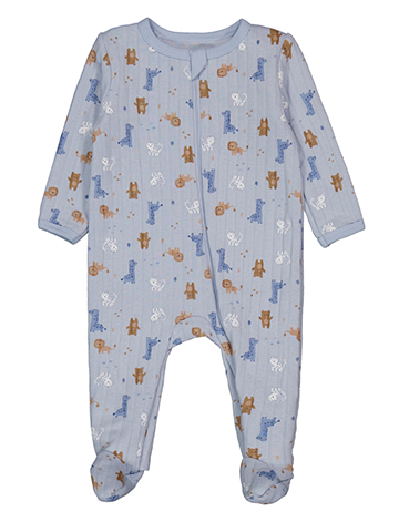 Duck Duck Goose Baby Boys' Long-Sleeve Zip-Up Footed Sleeper with Animal Print - CookiesKids.com