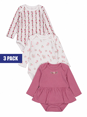Duck Duck Goose Girls' 3-Pack Floral Bodysuits and Dress Set - CookiesKids.com