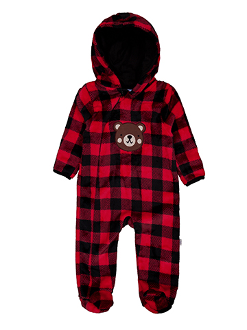 Duck Duck Goose Baby Boys' Buffalo Plaid Hooded Footed Pajama Sleeper - CookiesKids.com