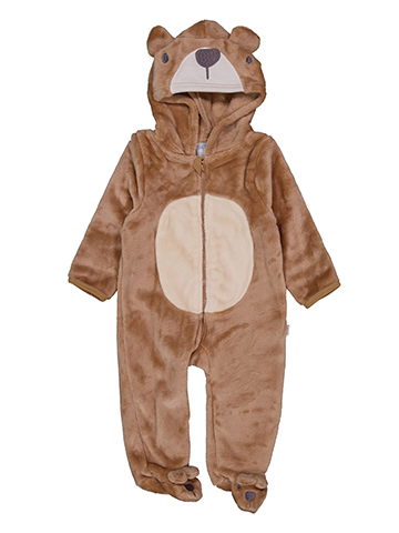 Duck Duck Goose Baby Boys' Bear Hooded Romper with Feet - CookiesKids.com