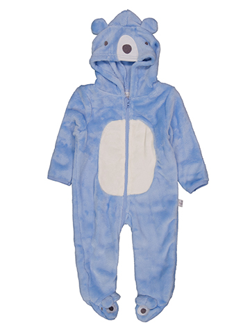 Duck Duck Goose Baby Boys' Bear Character Hooded Romper - CookiesKids.com