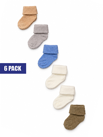 Duck Duck Goose Baby Boys' 6-Pair Ribbed Socks Set - CookiesKids.com