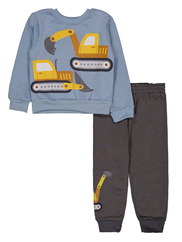 Quad Seven Boys' Construction Vehicle Sweatshirt and Jogger Set - CookiesKids.com