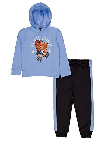 Quad Seven Boys' Slam Dunk Basketball Teddy Bear Hoodie Set - CookiesKids.com