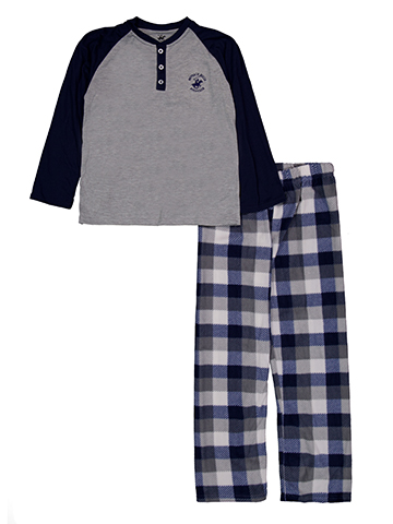 Beverly Hills Polo Club Boys' Long Sleeve Tee and Pajama Pants Set - CookiesKids.com