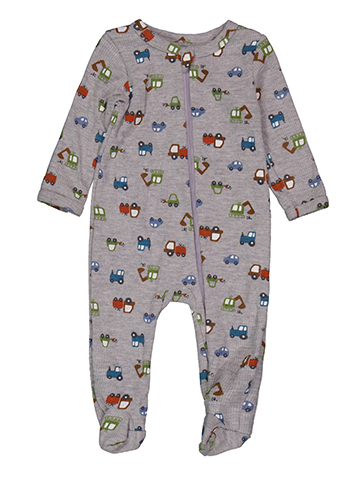 Duck Duck Goose Baby Boys' Zip-Up Vehicle Print Footed Romper - CookiesKids.com